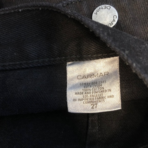 CARMAR DENIM Black Lincoln Button Front Skirt - Picture 4 of 4